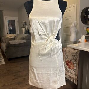 For Love And Lemons Cream Backless Dress